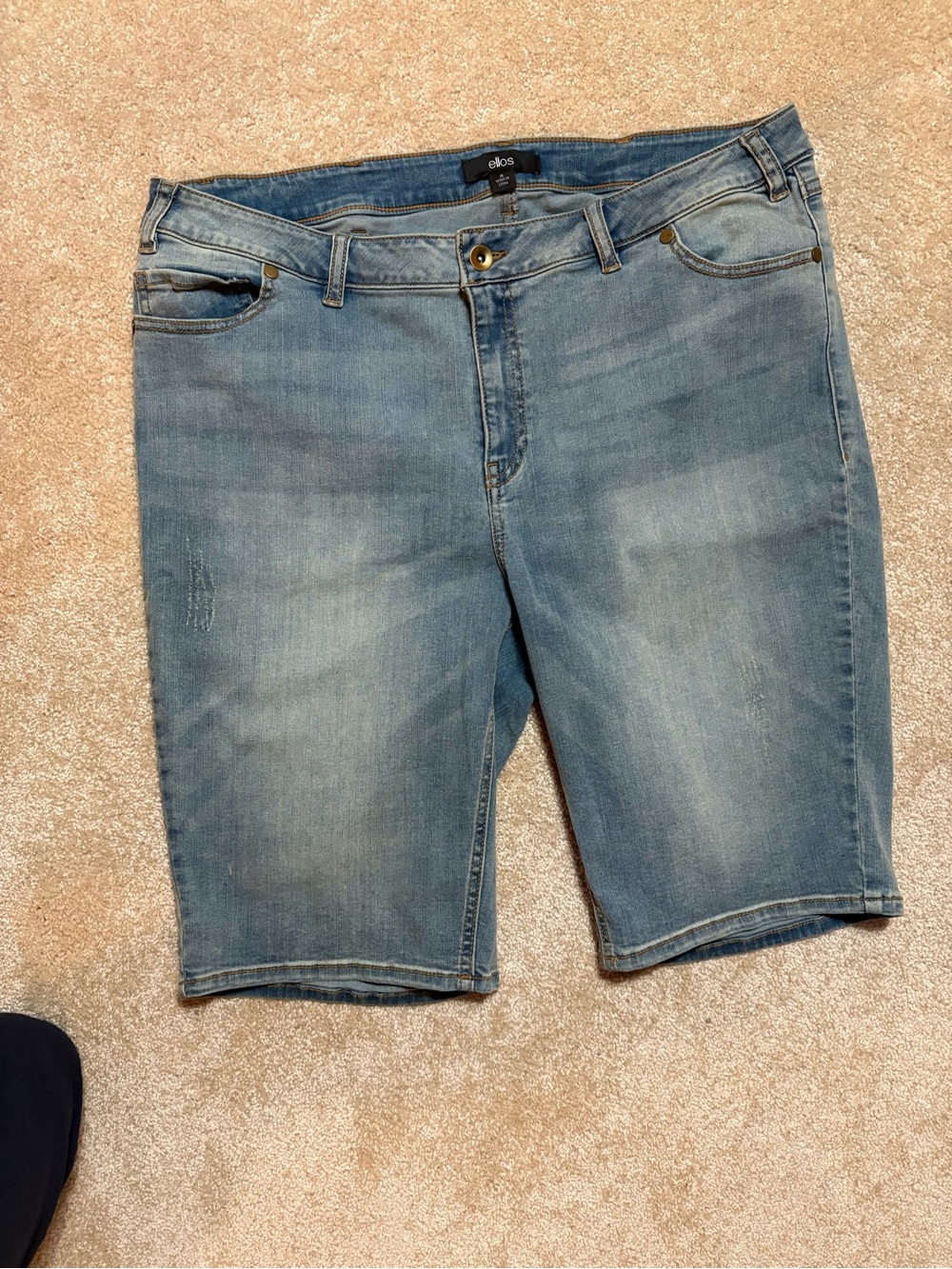 ellos Denim Bermuda Shorts Size 16 Light Wash